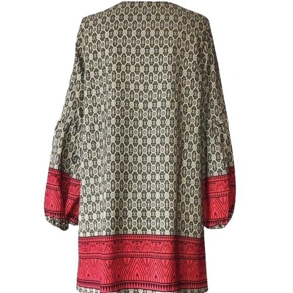 Miin Boho Ethnic Patterned Tunic Size S - Picture 6 of 10